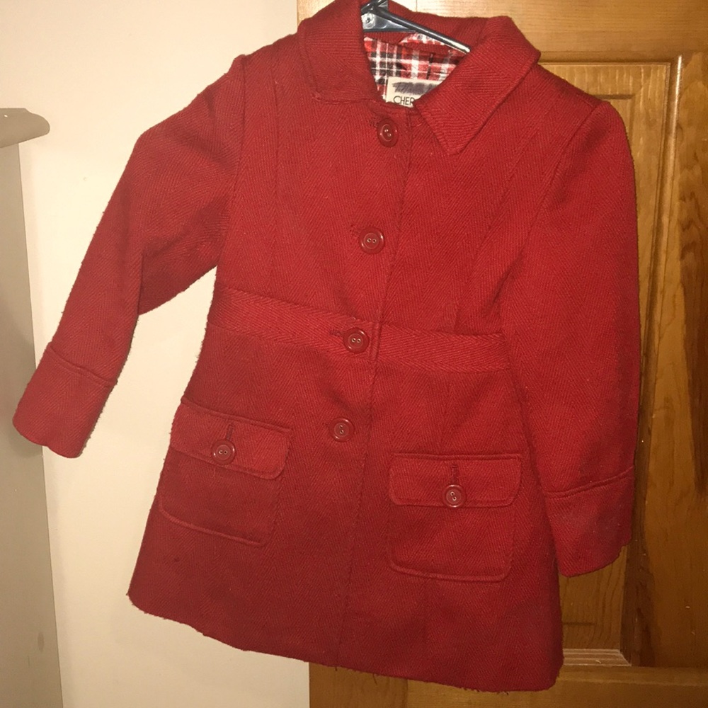 Cherokee red pea coat